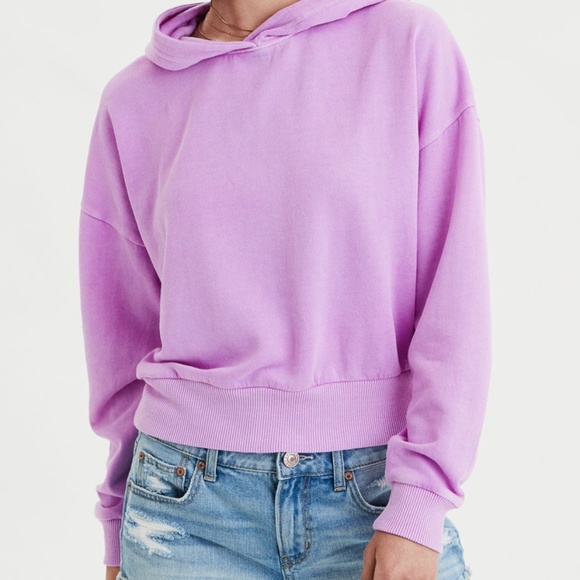 American Eagle Outfitters Tops - NWT American Eagle NEON BUBBLE HOODIE sz L